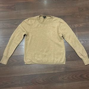 100% cashmere camel j crew sweater